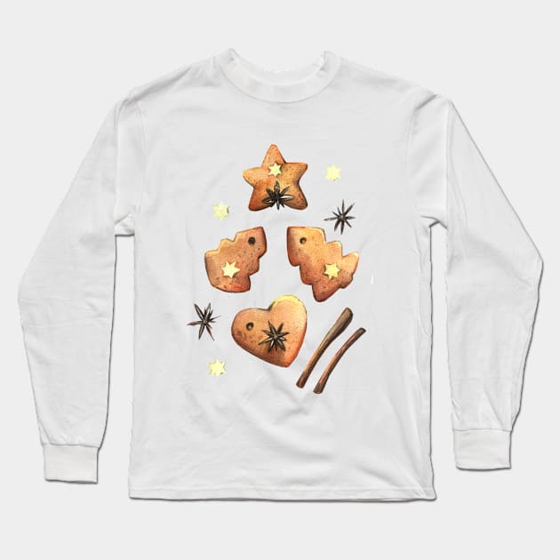 Christmas cookies Long Sleeve T-Shirt by AnnaY 